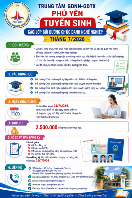 Thông báo "Tuyển sinh các lớp bồi dưỡng chức danh nghề nghiệp viên chức - Tháng 7/2026"